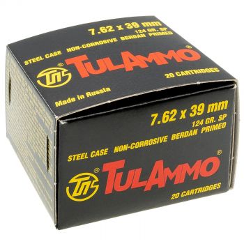 ТПЗ 7,62х39 SP 124gr 8,0гр стальная гильза, об. бм, бердан