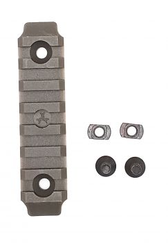 Планка Пикатинни M-LOK 7 слотов, стеклонаполненный полиамид ODG (Olive Drab Green)(КК) (6)